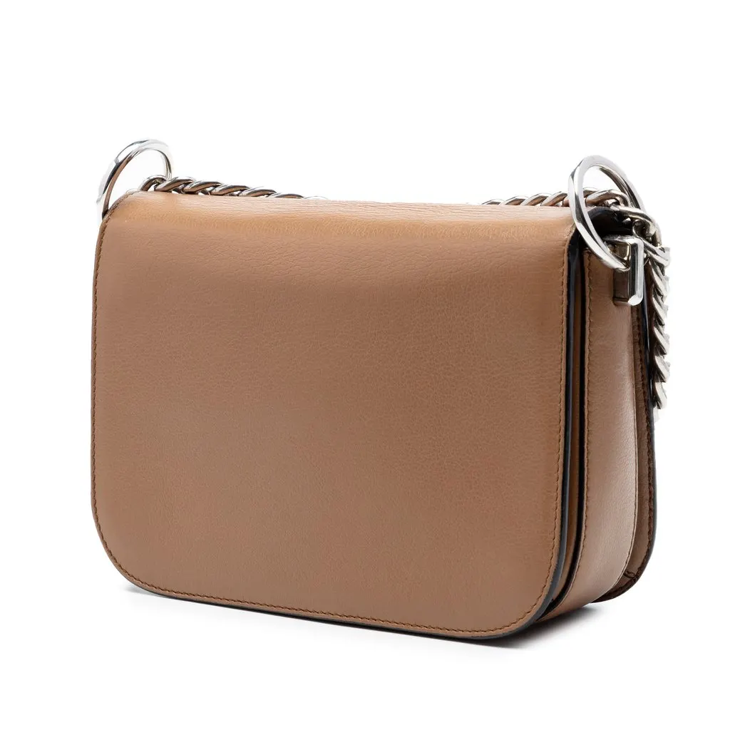 Prada Glace Calf Arcade Crossbody Brown Leather Very good - Back View