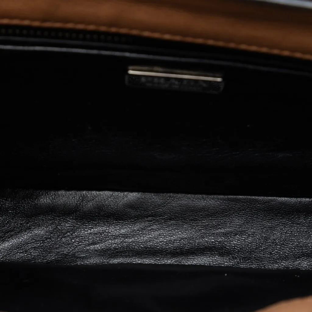 Prada Glace Calf Arcade Crossbody Brown Leather Very good - Model View