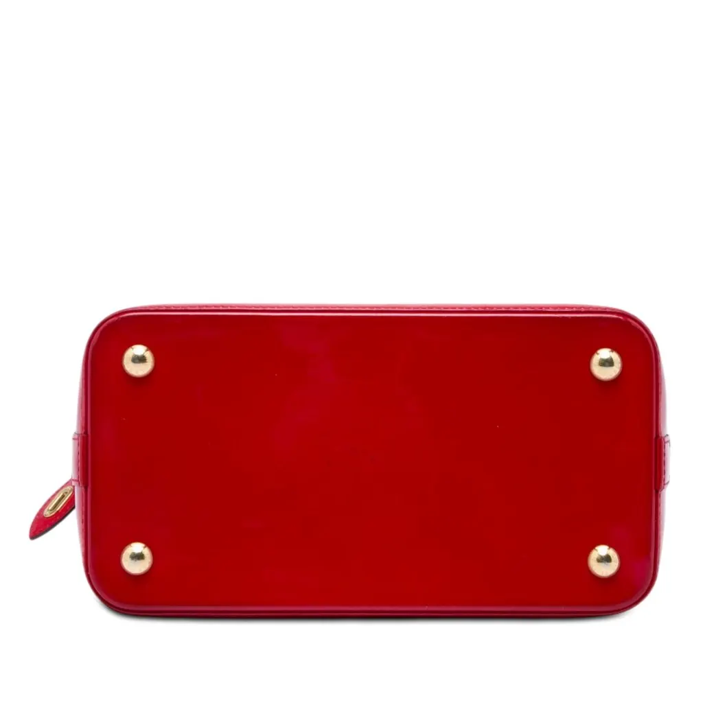 Louis Vuitton Monogram Vernis Lockit PM Red Leather Very good - Inside View