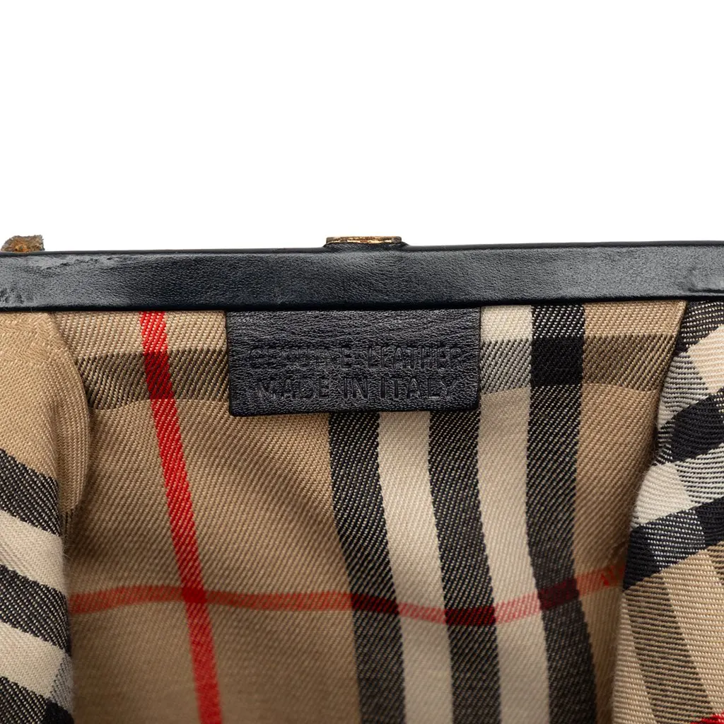 Burberry Leather Satchel Black Leather Good - Box View