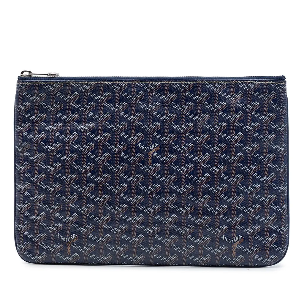 Goyard Goyardine Senat MM Blue Very good - Front View