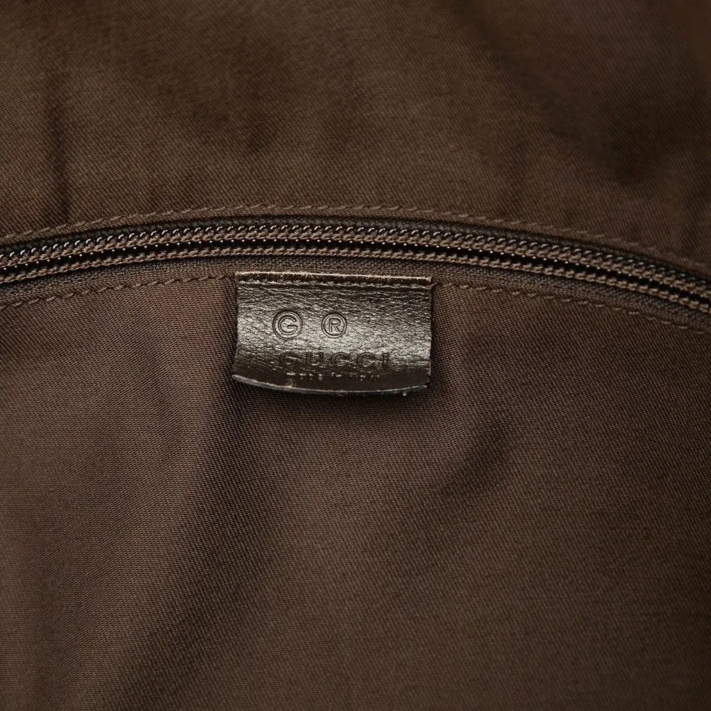 Gucci GG Denim Travel Bag Brown Denim Good - Box View