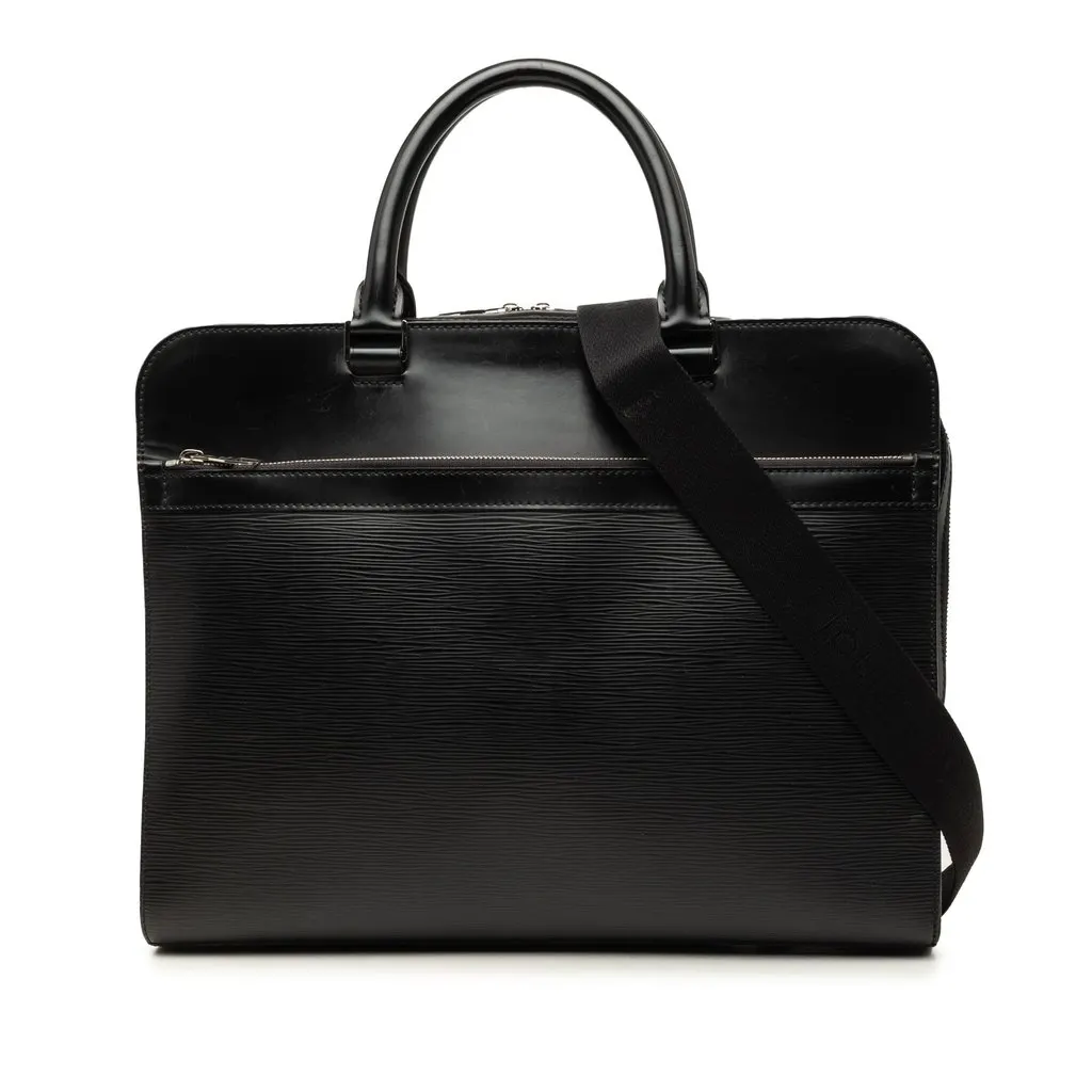 Louis Vuitton Epi Bassano GM Black Leather Good - Front View
