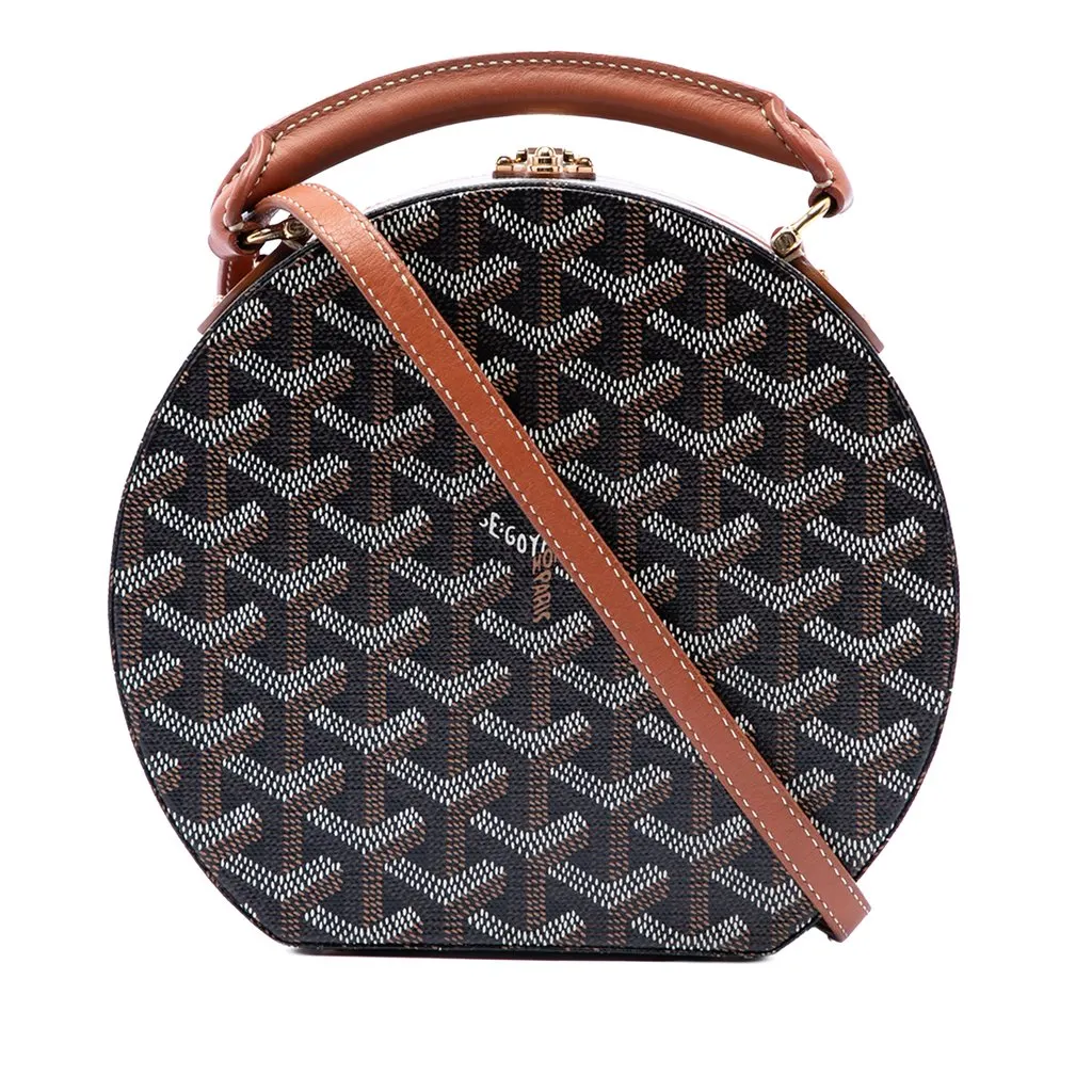 Goyard Goyardine Alto Hatbox Trunk Bag Brown Very good - Front View