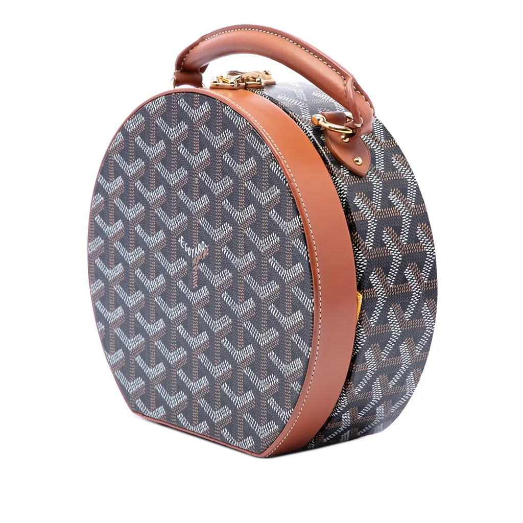 Goyard Goyardine Alto Hatbox Trunk Bag Brown Very good - Back View