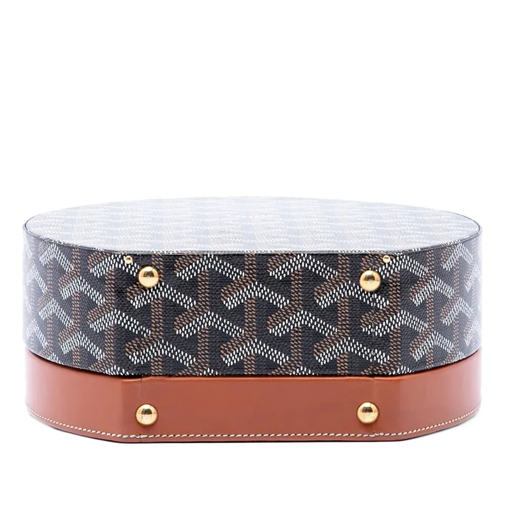 Goyard Goyardine Alto Hatbox Trunk Bag Brown Very good - Inside View