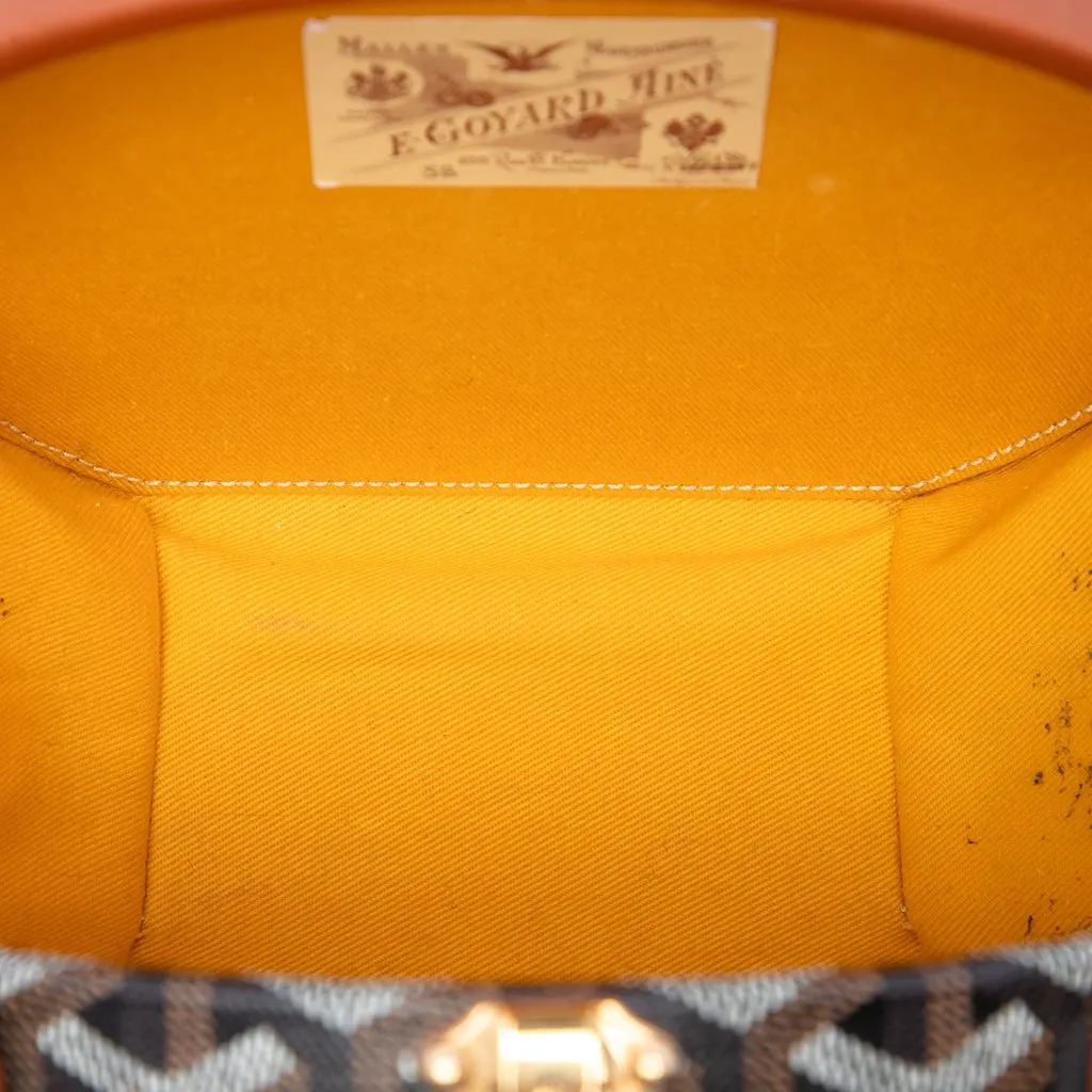 Goyard Goyardine Alto Hatbox Trunk Bag Brown Very good - Model View