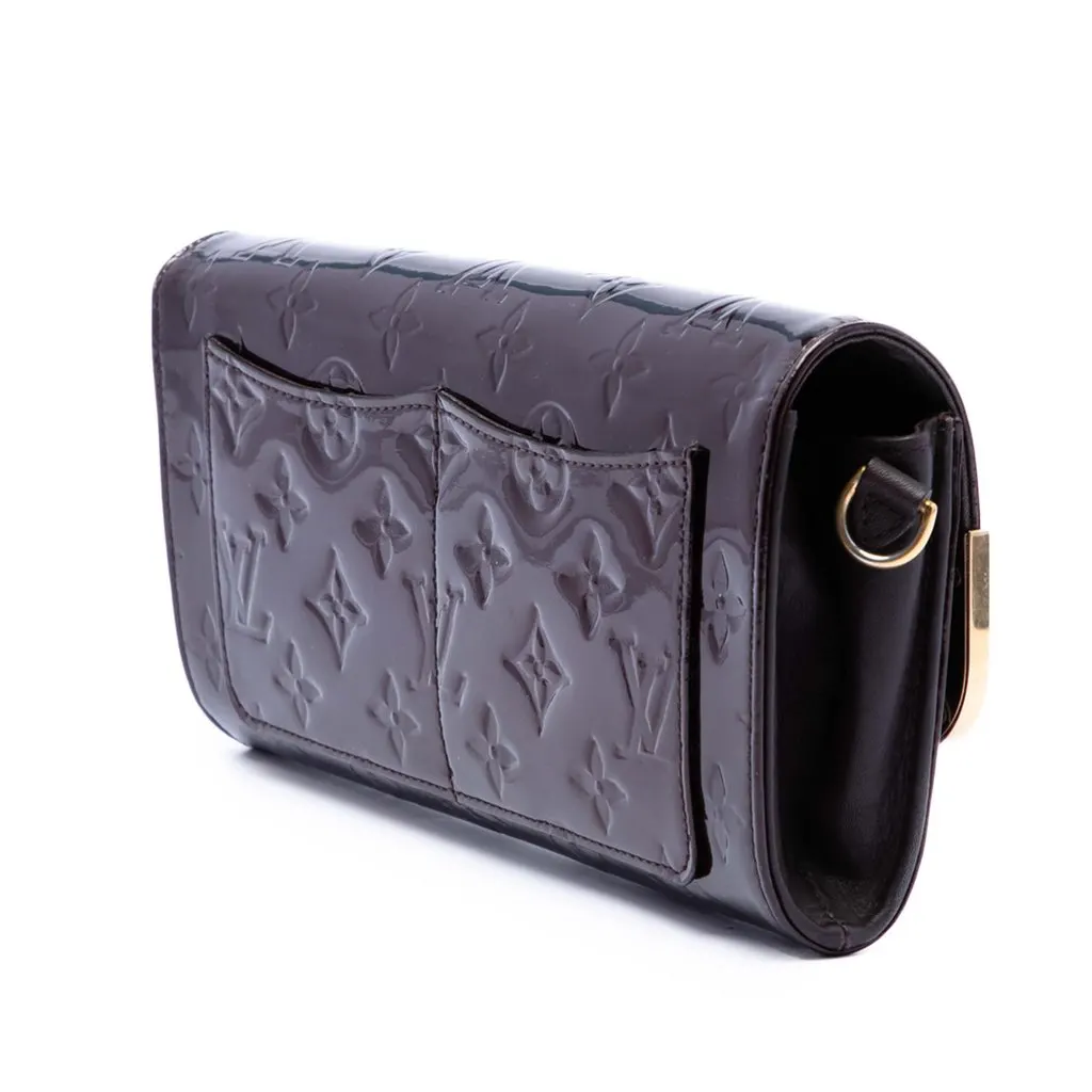 Louis Vuitton Monogram Vernis Rossmore MM Purple Leather Very good - Back View