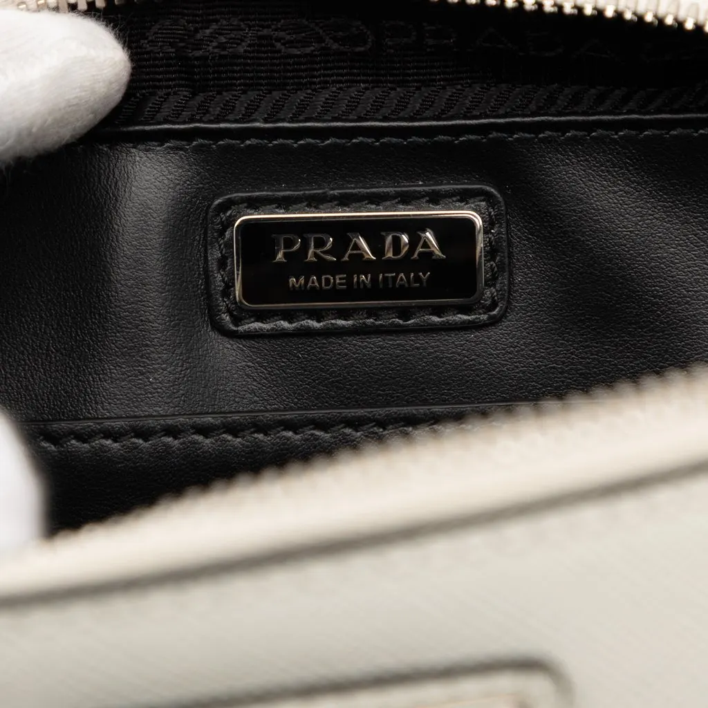 Prada Saffiano Brique Crossbody White Leather Very good - Box View