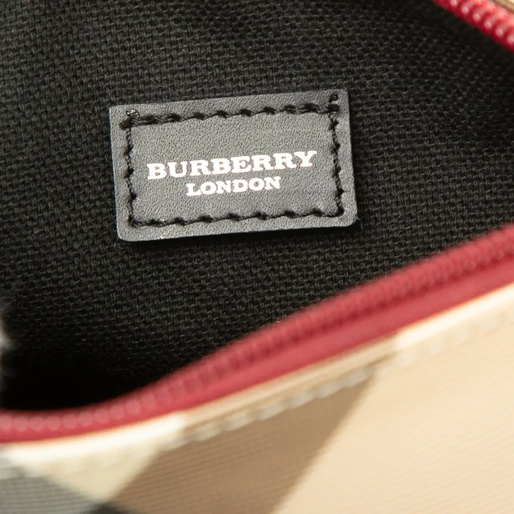 Burberry Nova Check Canvas Pouch Beige Canvas Very good - Box View