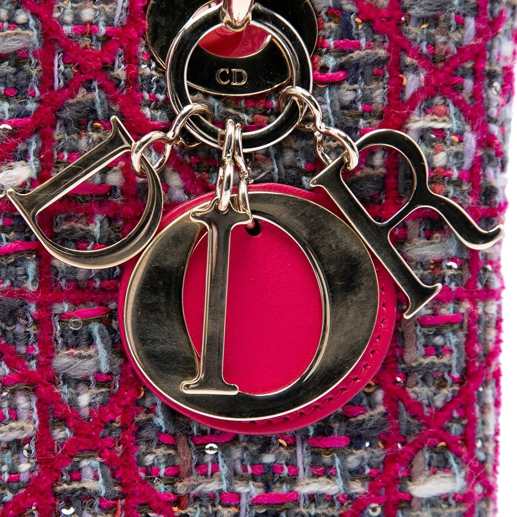 Dior Medium Tweed Macrocannage Lady Dior Pink Very good - Box View