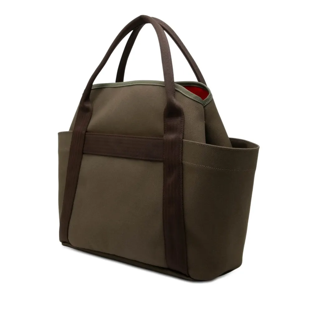Hermès Toile Sac de Pansage Grooming Bag Brown Canvas Very good - Back View