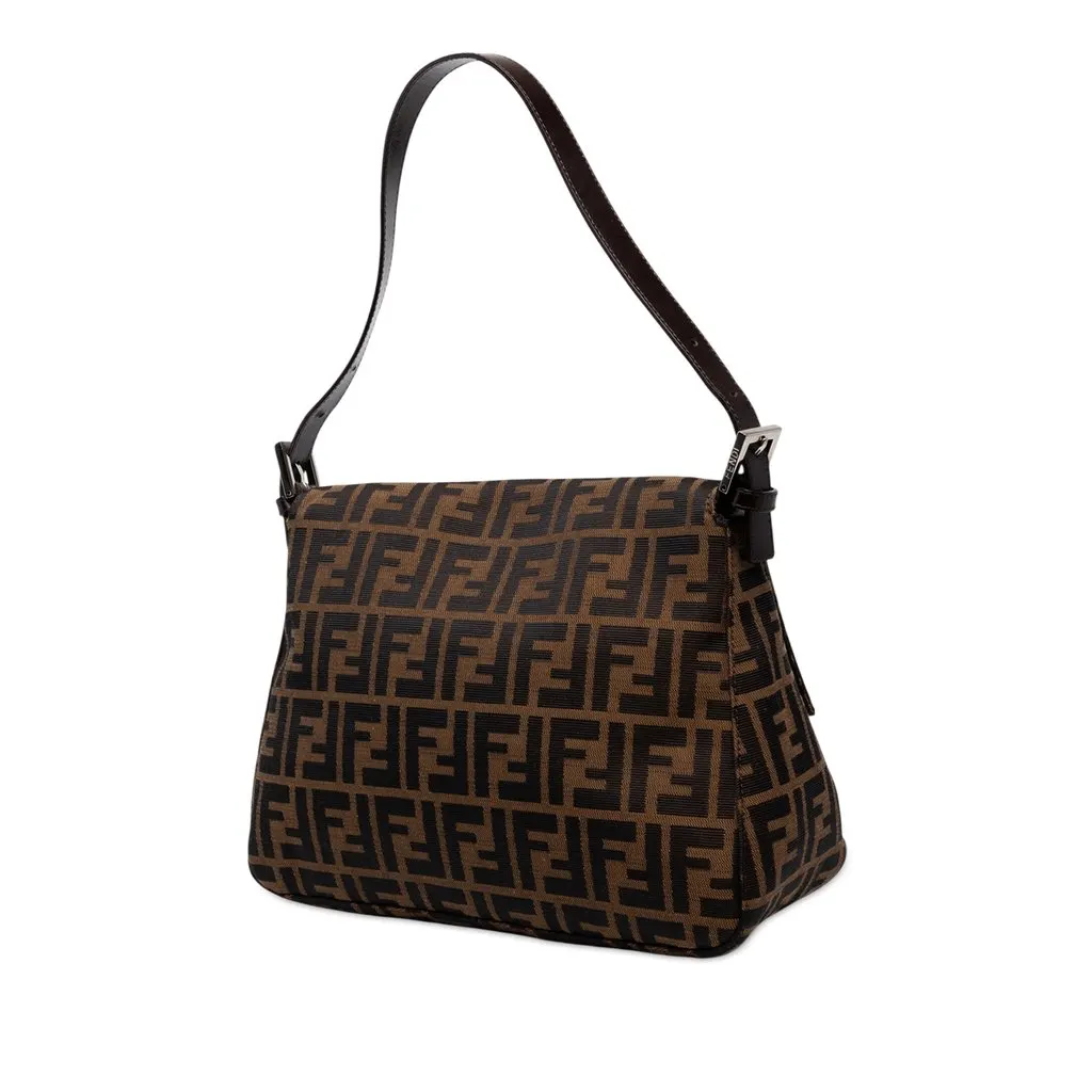 Fendi Zucca Canvas Mamma Forever Brown Canvas Good - Back View