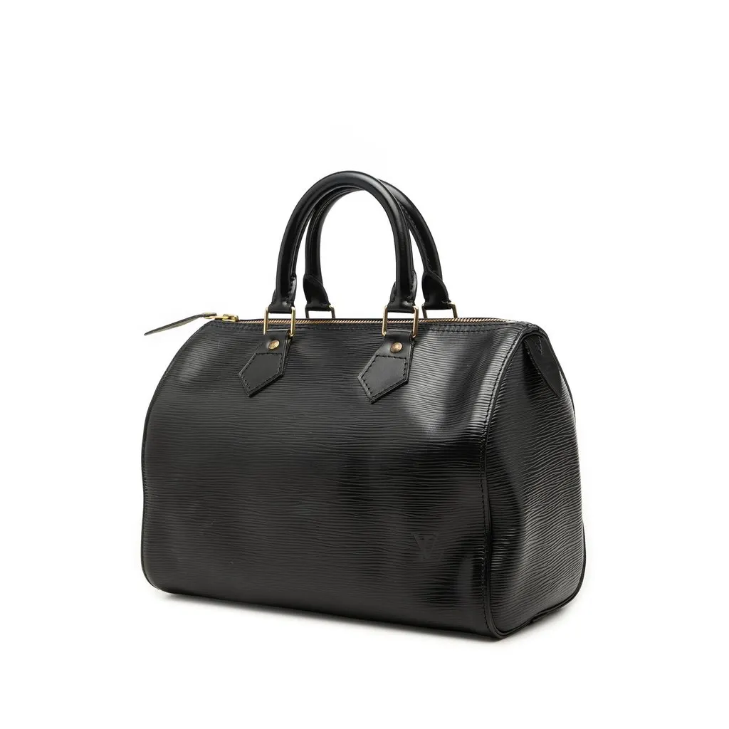 Louis Vuitton Epi Speedy 25 Black Leather Good - Back View