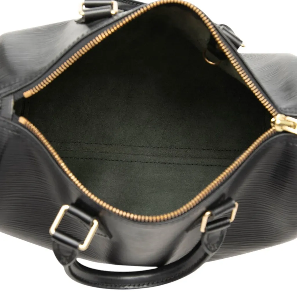 Louis Vuitton Epi Speedy 25 Black Leather Good - Model View