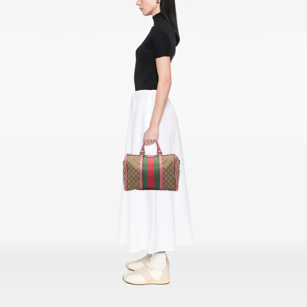 Gucci Medium GG Canvas Web Joy Boston Bag Beige Very good - Box View