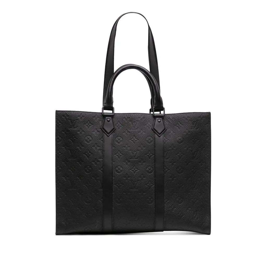 Louis Vuitton Monogram Taurillon Sac Plat 24H Black Leather Very good - Front View