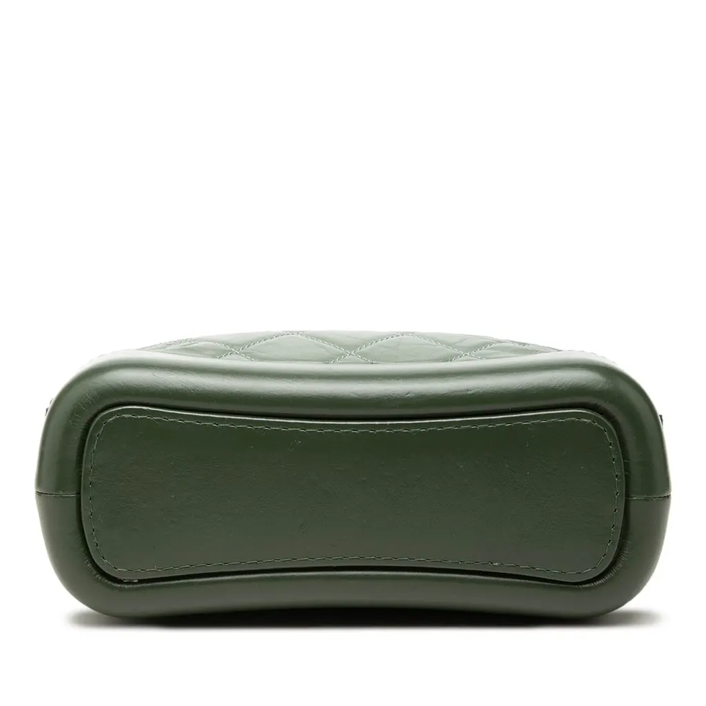 Chanel Small Bicolor Aged Calfskin Gabrielle Crossbody Green Leather Very good - Inside View