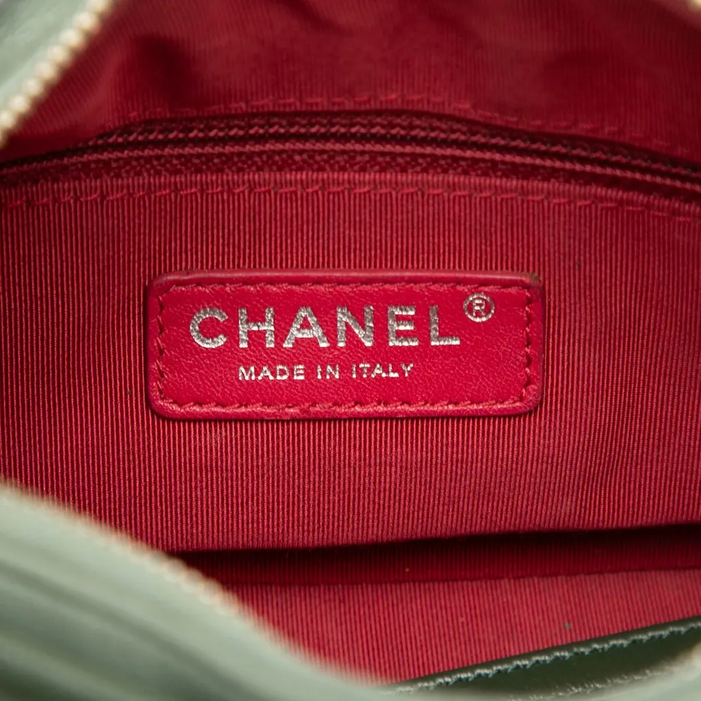 Chanel Small Bicolor Aged Calfskin Gabrielle Crossbody Green Leather Very good - Box View