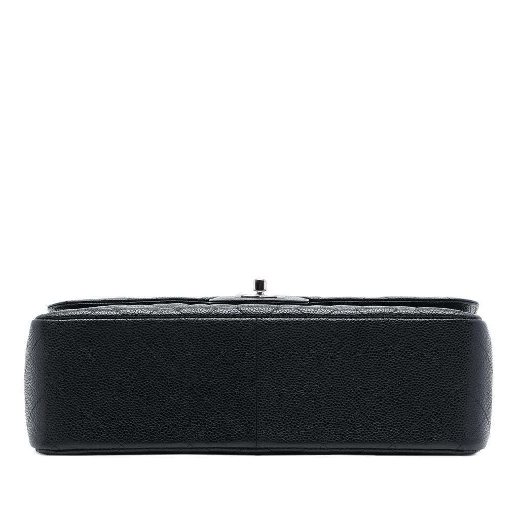 Chanel Jumbo Classic Caviar Double Flap Black Leather Very good - Inside View