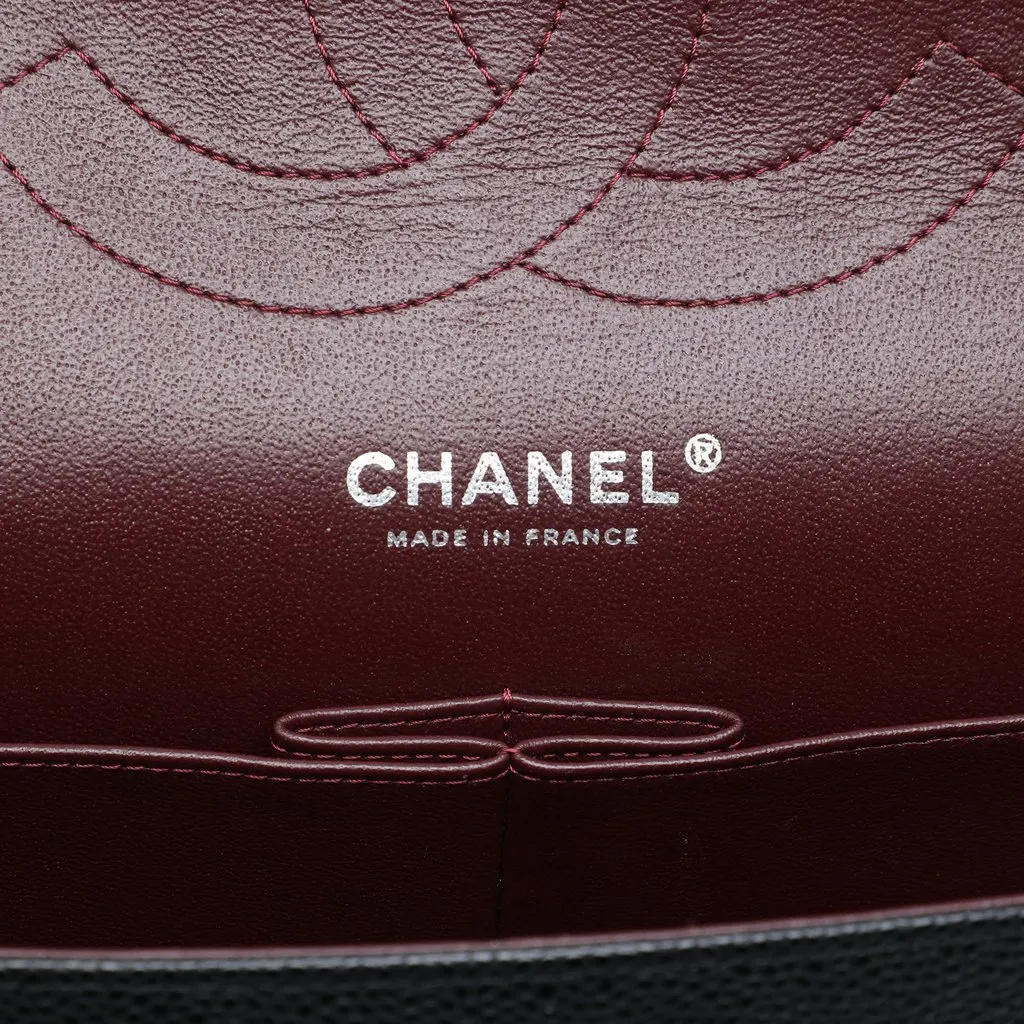 Chanel Jumbo Classic Caviar Double Flap Black Leather Very good - Box View