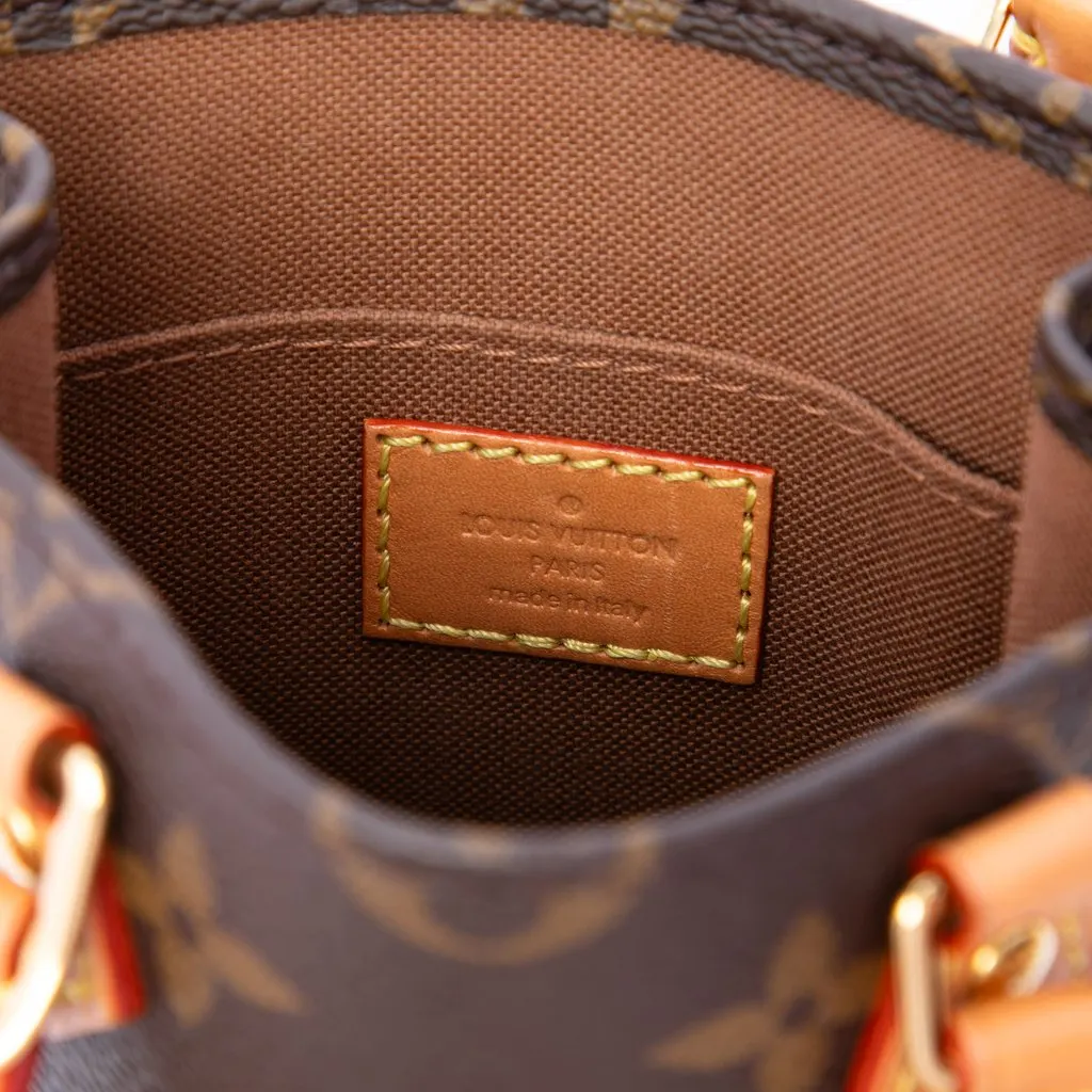 Louis Vuitton Monogram Petit Sac Plat Brown Canvas Very good - Box View