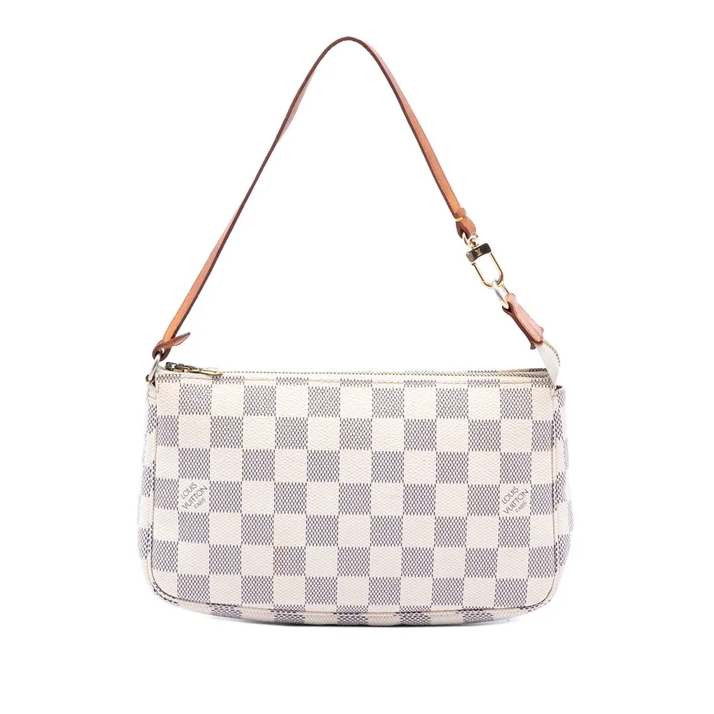 Louis Vuitton Damier Azur Pochette Accessoires White Very good - Front View