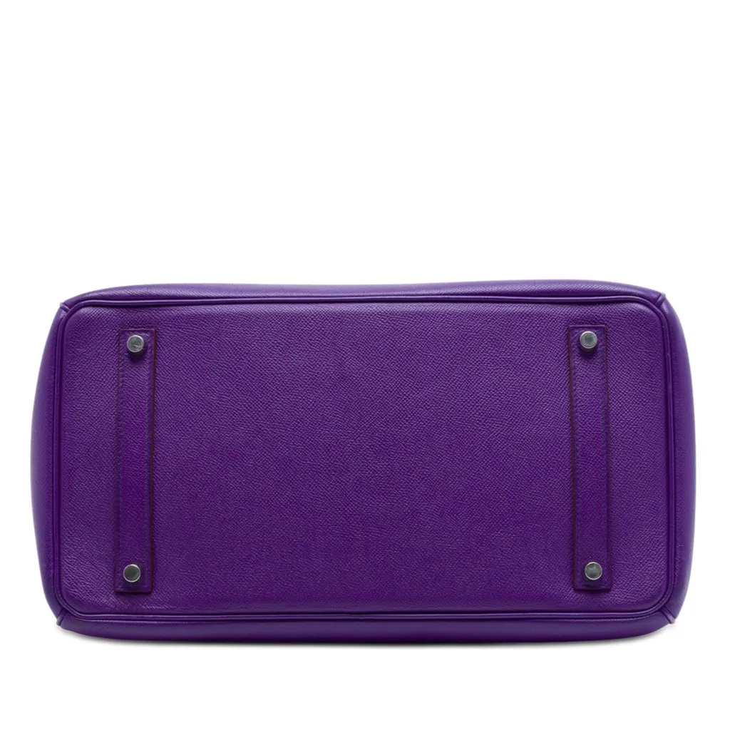 Hermès Epsom Birkin Retourne 35 Purple Leather Very good - Inside View
