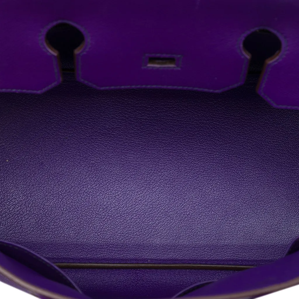 Hermès Epsom Birkin Retourne 35 Purple Leather Very good - Model View