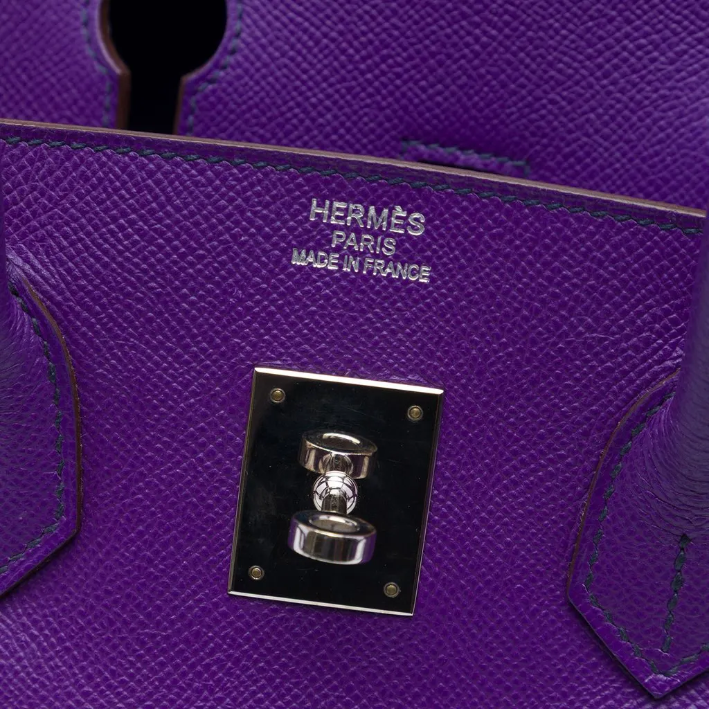 Hermès Epsom Birkin Retourne 35 Purple Leather Very good - Box View