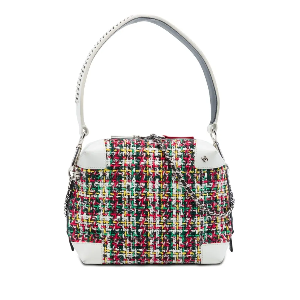 Chanel Tweed Street Allure Camera Bag Red Very good - Front View