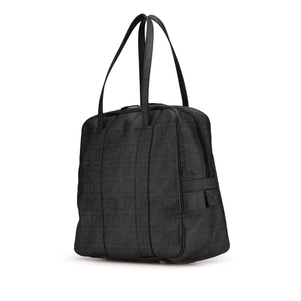 Fendi Zucca Coated Canvas Handbag Brown Very good - Back View