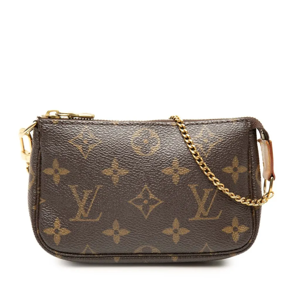 Louis Vuitton Monogram Mini Pochette Accessoires Brown Canvas Very good - Front View