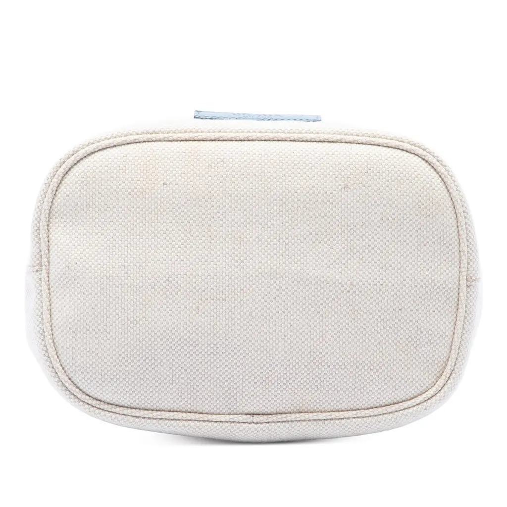 Prada Canvas Mistolino Drawstring Pouch White Very good - Inside View