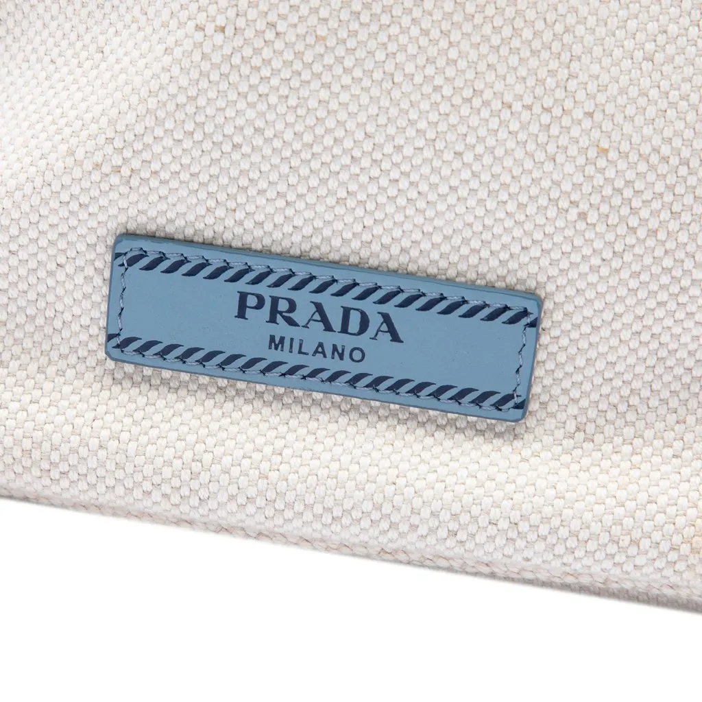 Prada Canvas Mistolino Drawstring Pouch White Very good - Box View