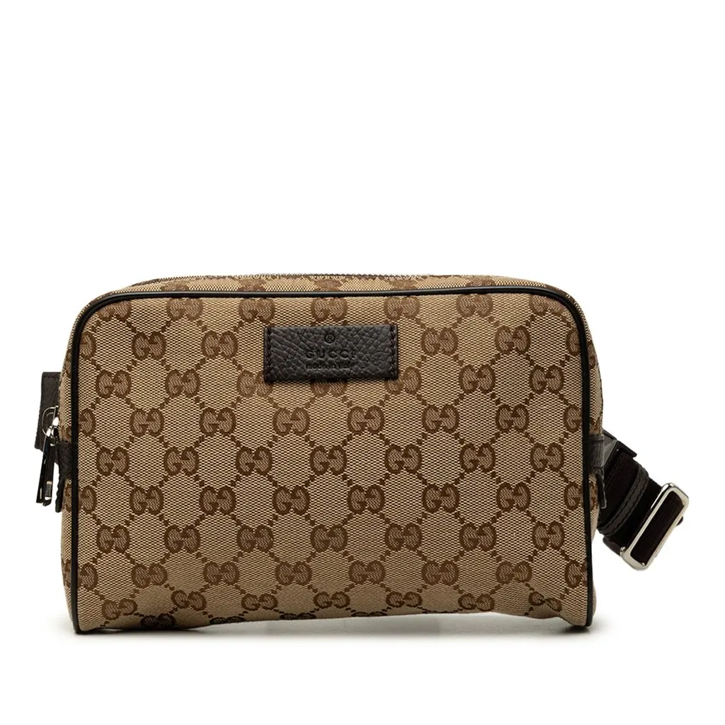 Gucci GG Canvas Belt Bag Beige Canvas Very good - Front View