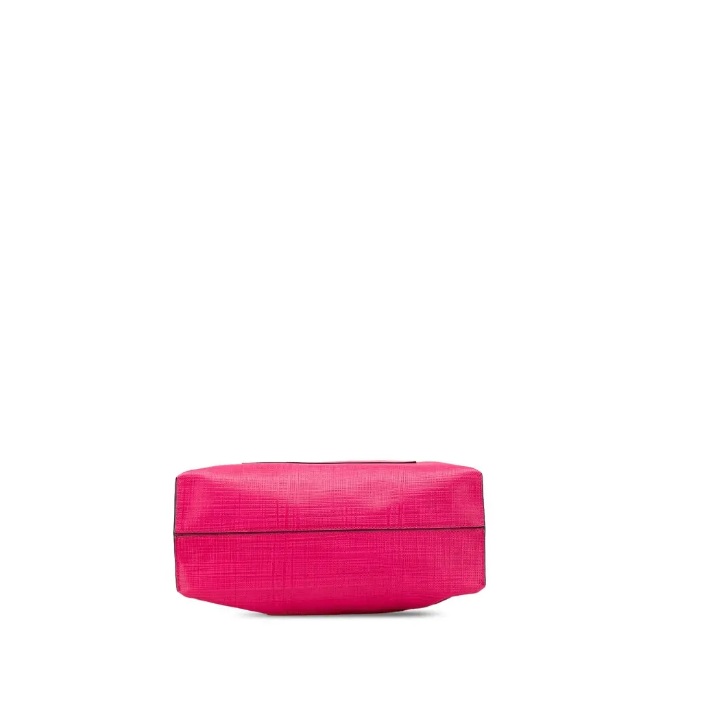 Loewe Anagram Leather Shopper Tote Pink Leather Good - Inside View