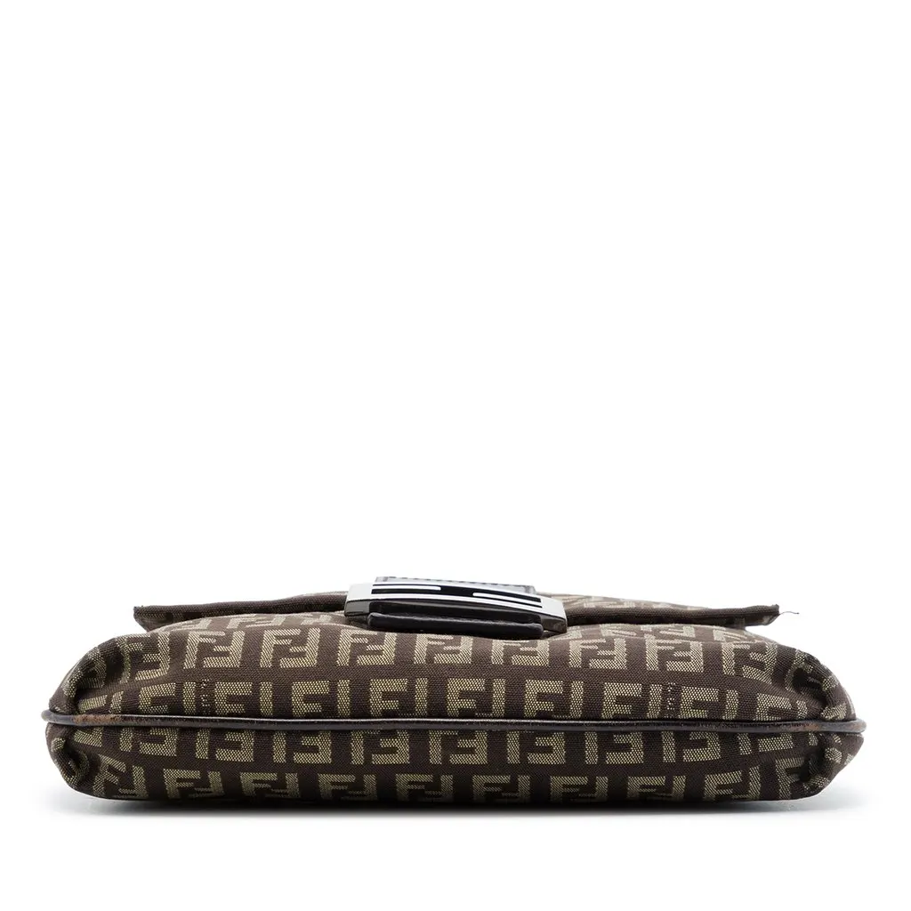 Fendi Zucchino Canvas Crossbody Brown Very good - Inside View