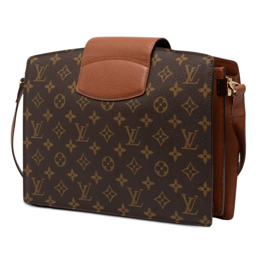 Louis Vuitton Monogram Courcelles Brown Canvas Good - Back View