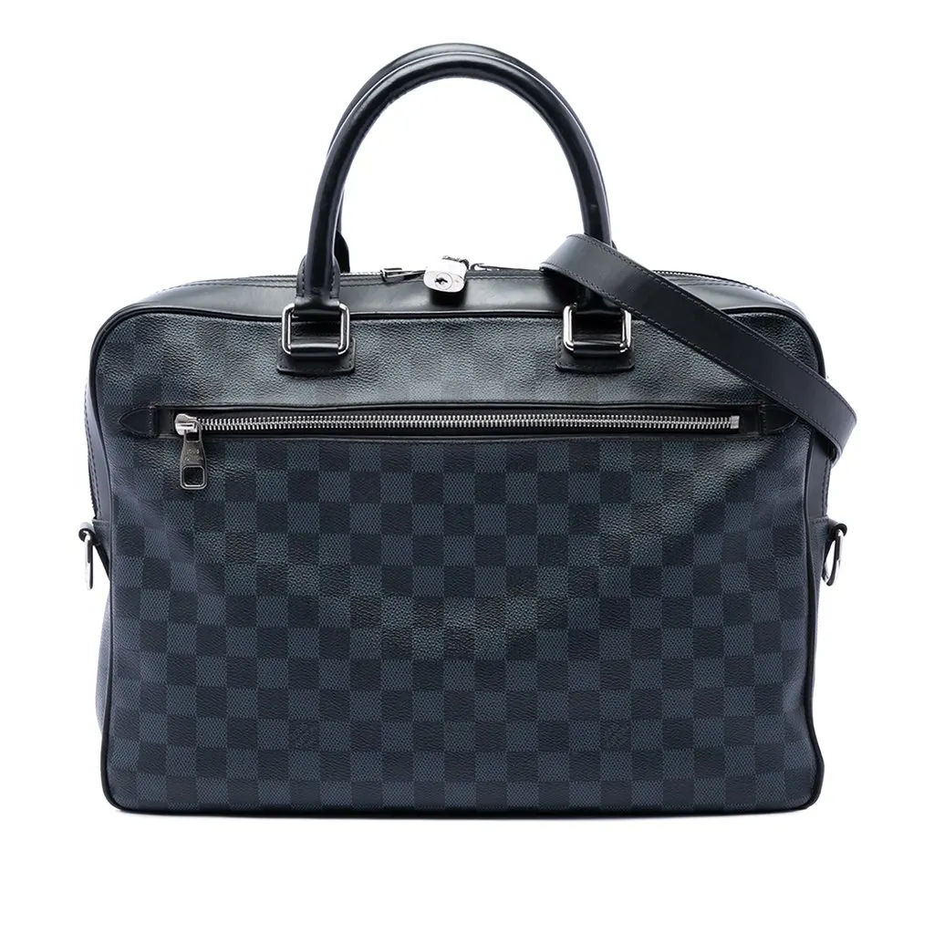 Louis Vuitton Damier Cobalt Porte Documents Business Bag Blue Canvas Good - Front View