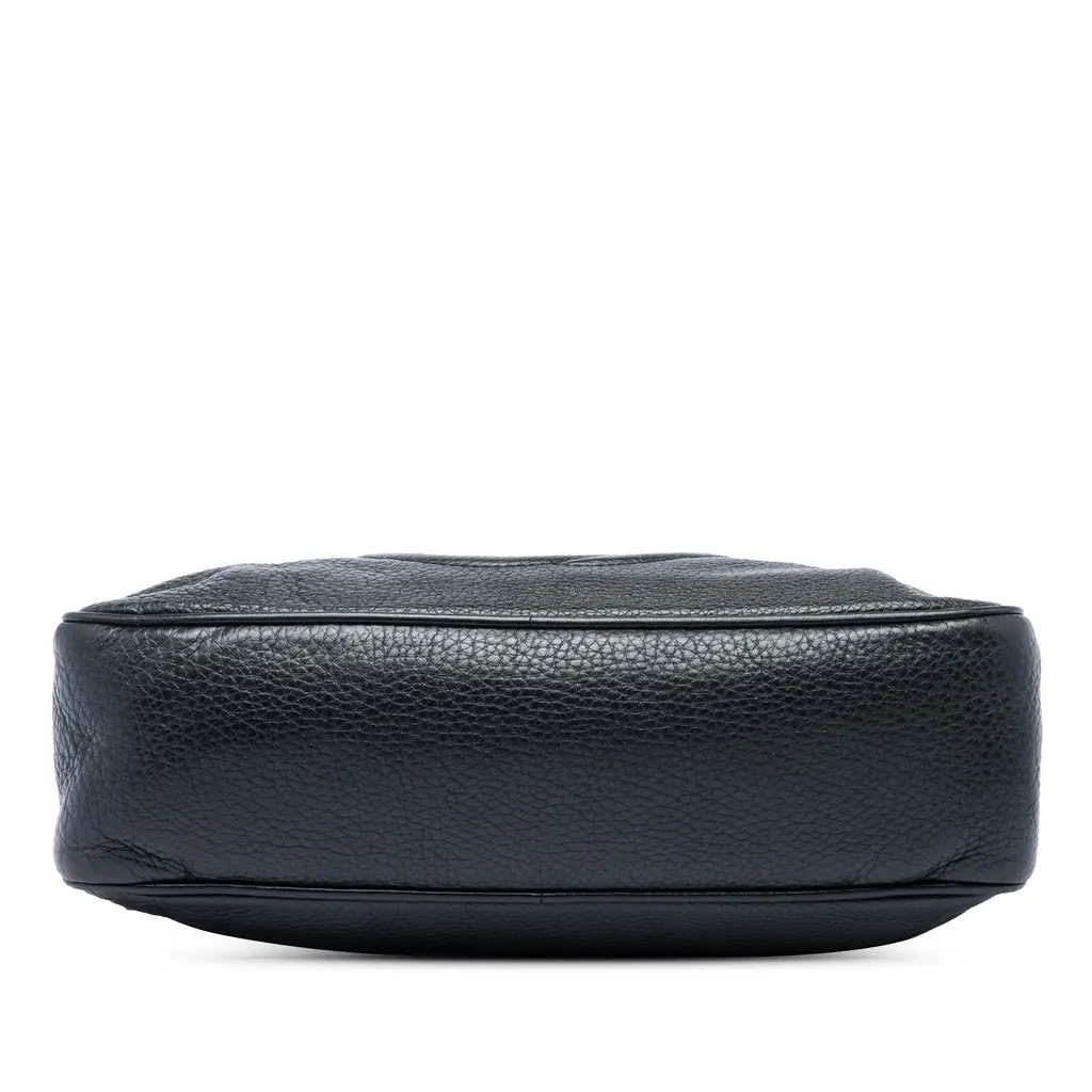 Gucci Pebbled Calfskin Soho Chain Zip Shoulder Bag Black Leather Very good - Inside View