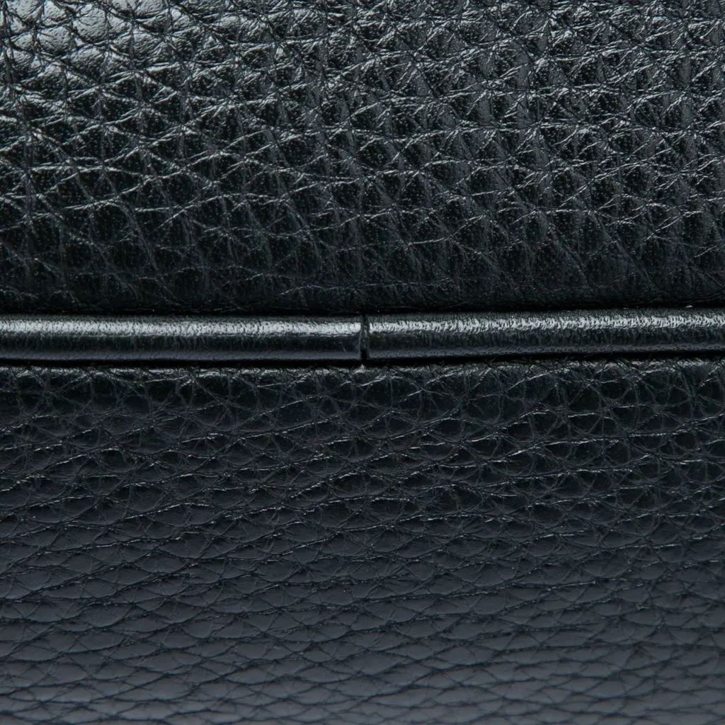 Gucci Pebbled Calfskin Soho Chain Zip Shoulder Bag Black Leather Very good - Box View