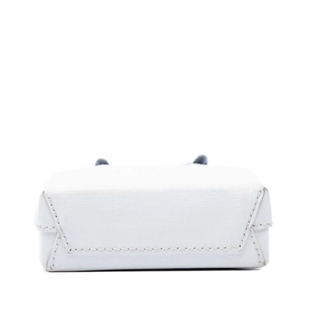 Balenciaga Mini Calfskin Logo Shopping Phone Holder White Leather Very good - Inside View