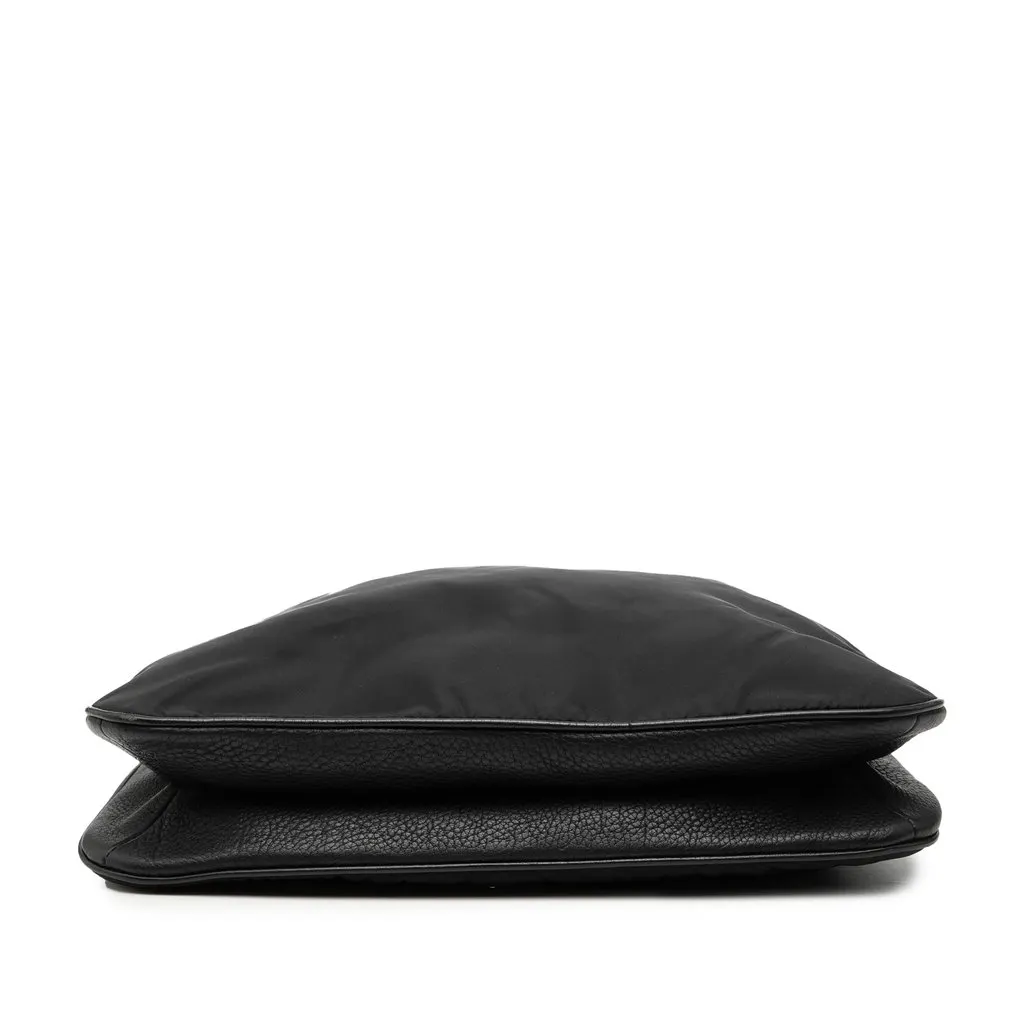 Prada Tessuto Zip Top Shoulder Bag Black Good - Inside View