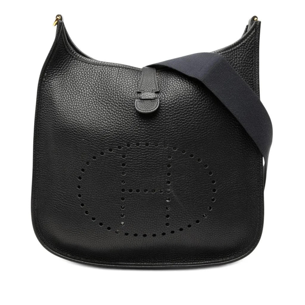 Hermès Togo Evelyne I 33 Black Leather Very good - Front View