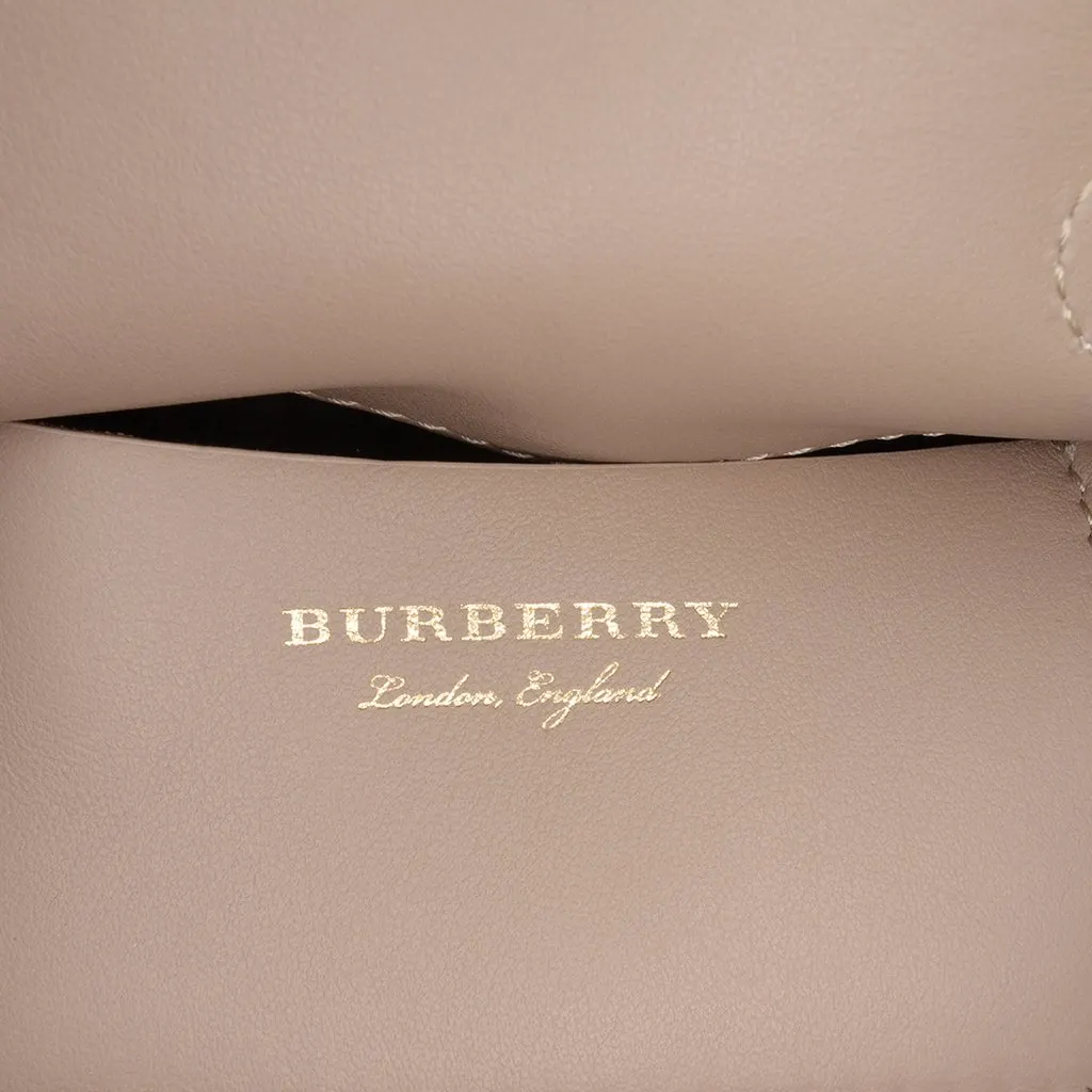 Burberry Mini Trench Calfskin DK88 Top Handle Bag Beige Leather Very good - Box View