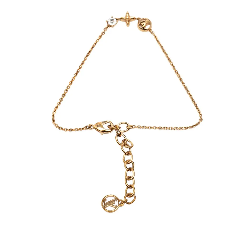 Louis Vuitton Gold Plated Petit Louis Bracelet Gold Metal Very good - Back View