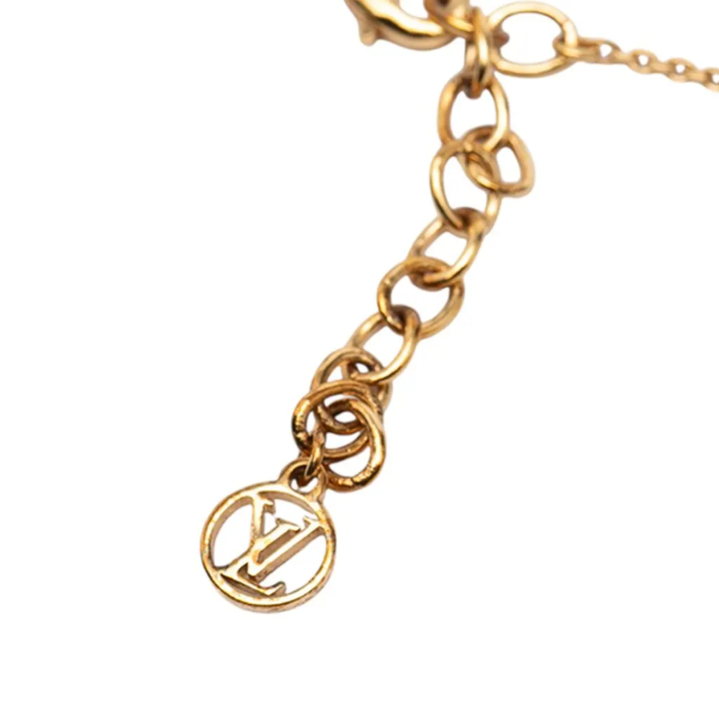 Louis Vuitton Gold Plated Petit Louis Bracelet Gold Metal Very good - Box View