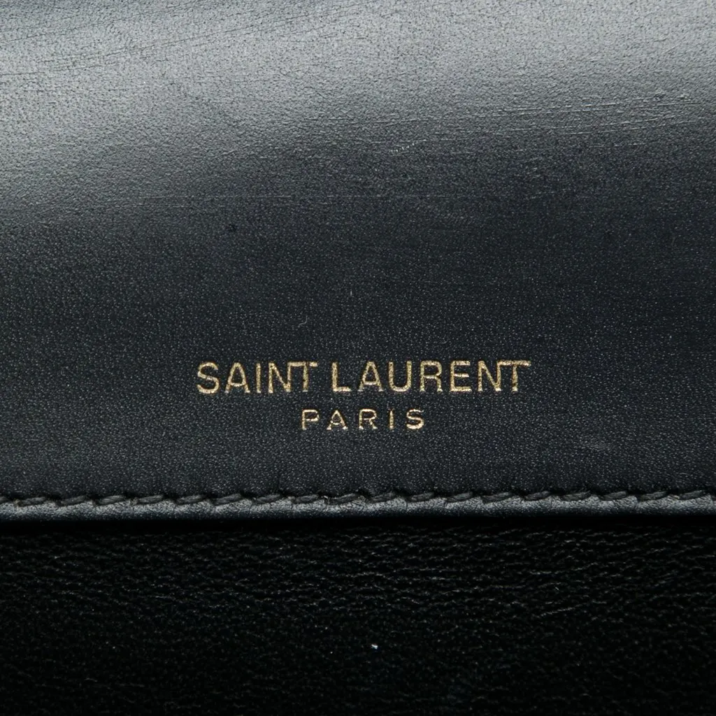 Saint Laurent Medium Leather Monogram Sulpice Crossbody Black Leather Very good - Box View