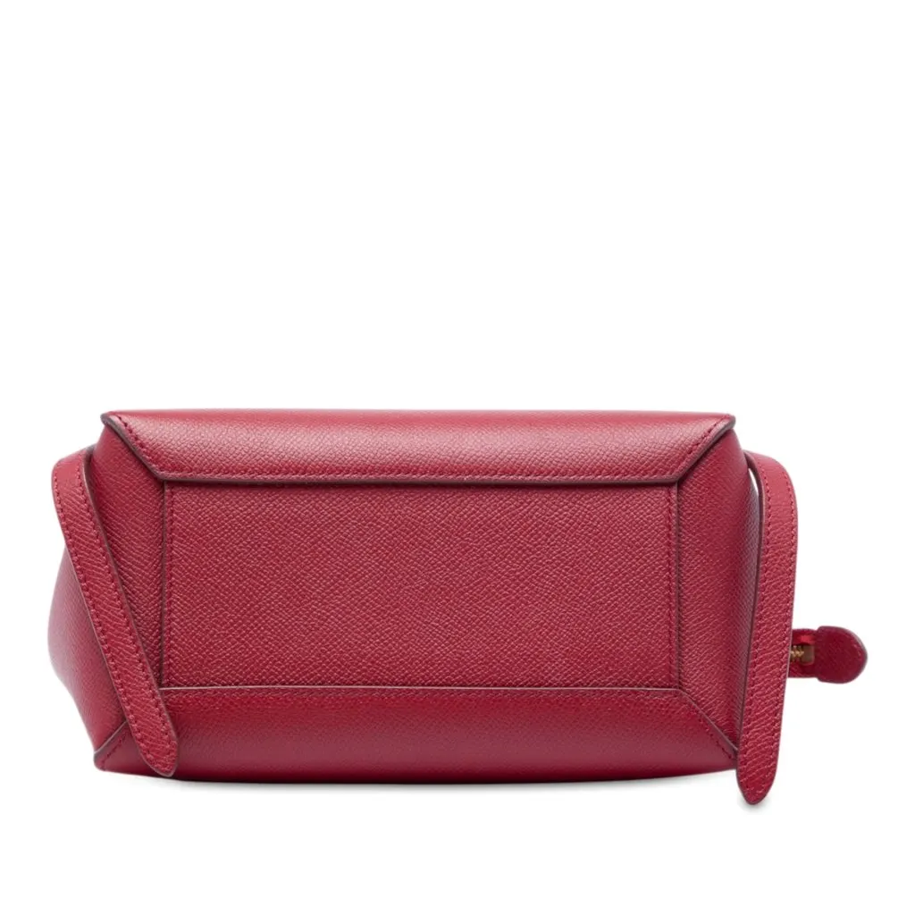 Celine Nano Grained Calfskin Belt Bag Red Leather Very good - Inside View